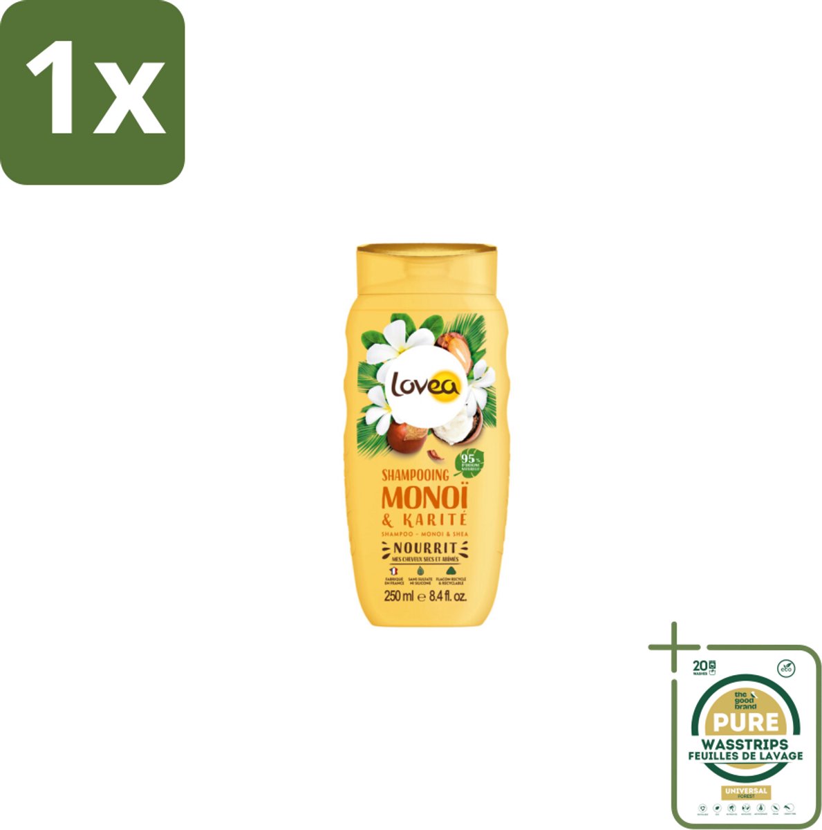 1 x Lovea – Shampoo – Monoï & Shea – Voedend en zacht – 250 ml- Koffie - Koffiezetapparaat - Koffiezetapparaat
