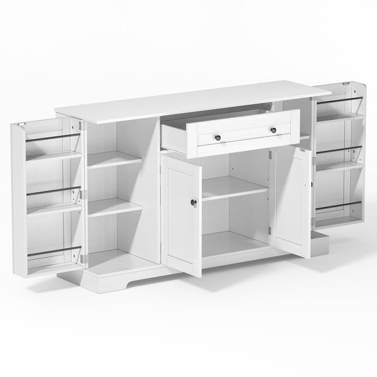 Schoenenrek 0, Multifunctionele Kast, Opbergkast Met Planken Schoenenrek Met Twee Deuren En 6 Planken 55x36h108 Cm Wit Schoenenrek 0, Multifunctionele Kast, Opbergkast Met Planken Schoenenrek Met Twee Deuren En 6 Planken 55x36h108 Cm Wit