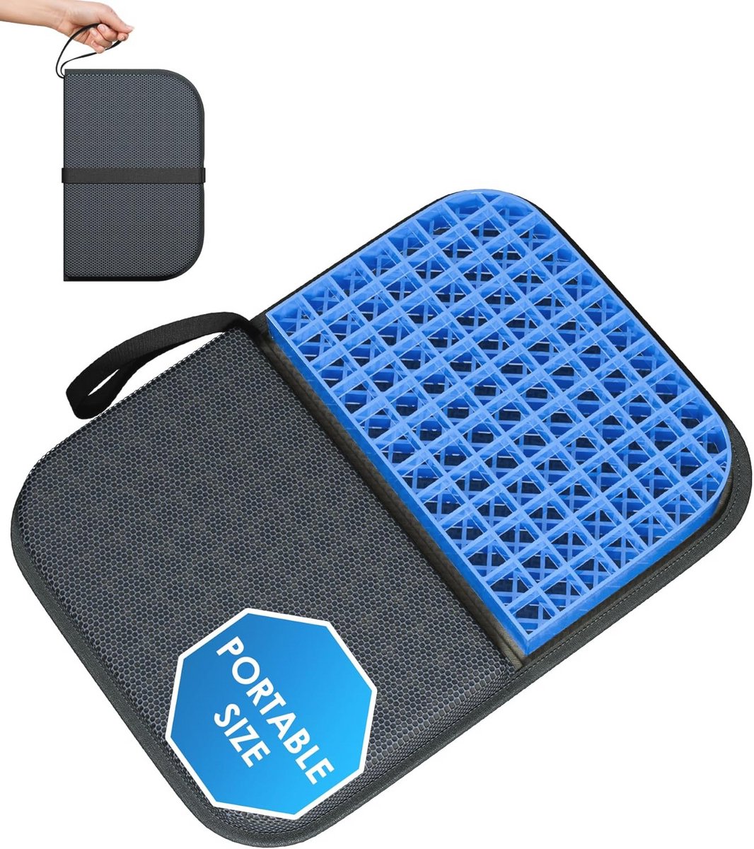 Draagbaar Gel Zitkussen voor Comfortabel Lang Zitten - Opvouwbaar en Antislip