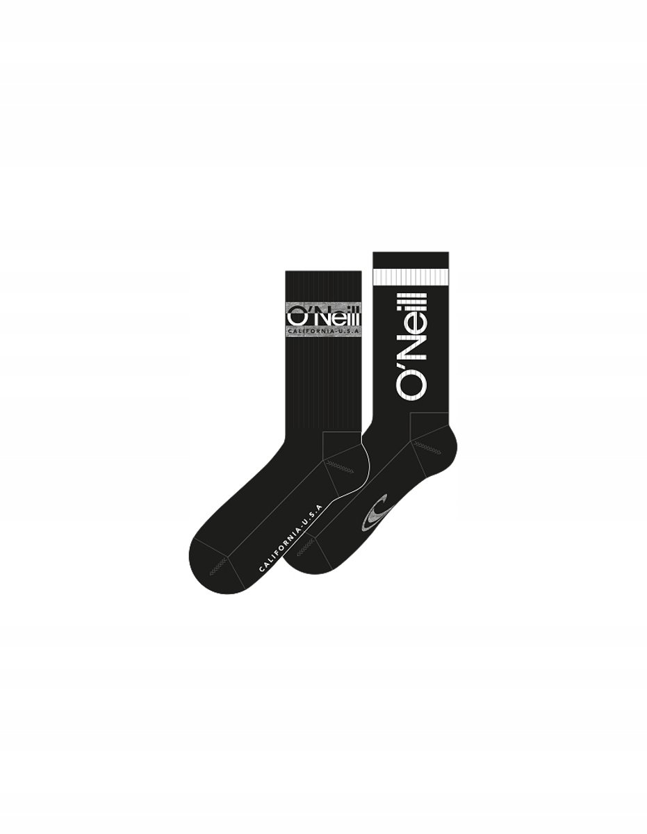 O’Neill Sport Sokken Retro Logo 2-Pack Zwart