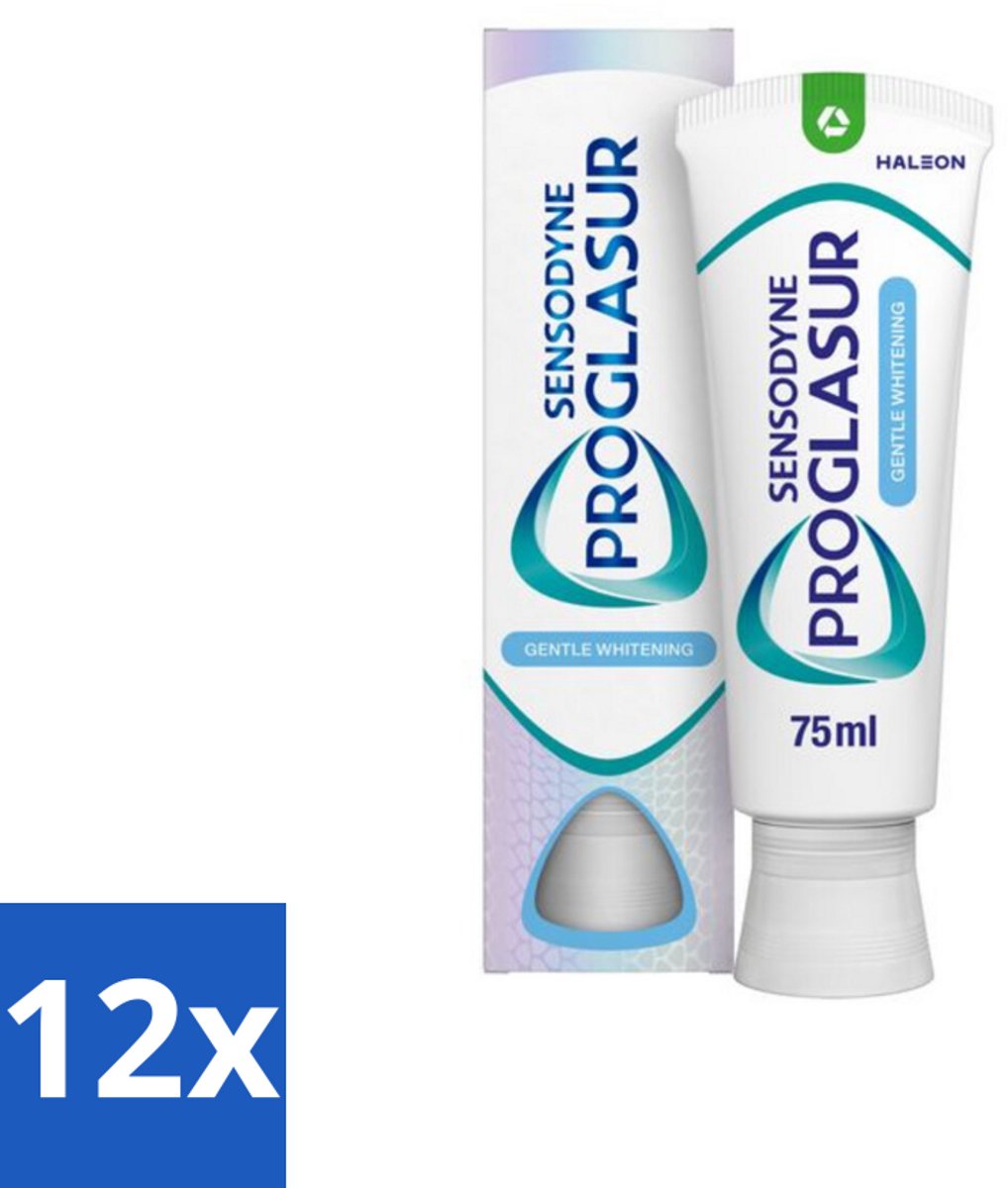 Sensodyne - Tandpasta - Proglasur Gentle Whitening - Tandglazuur Versterkend - 75 ml - Voordeelverpakking - 12 stuks