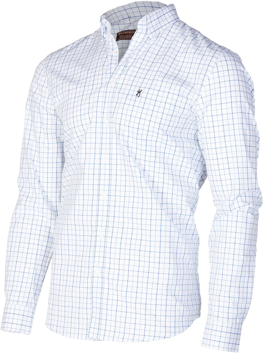 BROWNING Jachthemd Oliver Blauw Maat XL