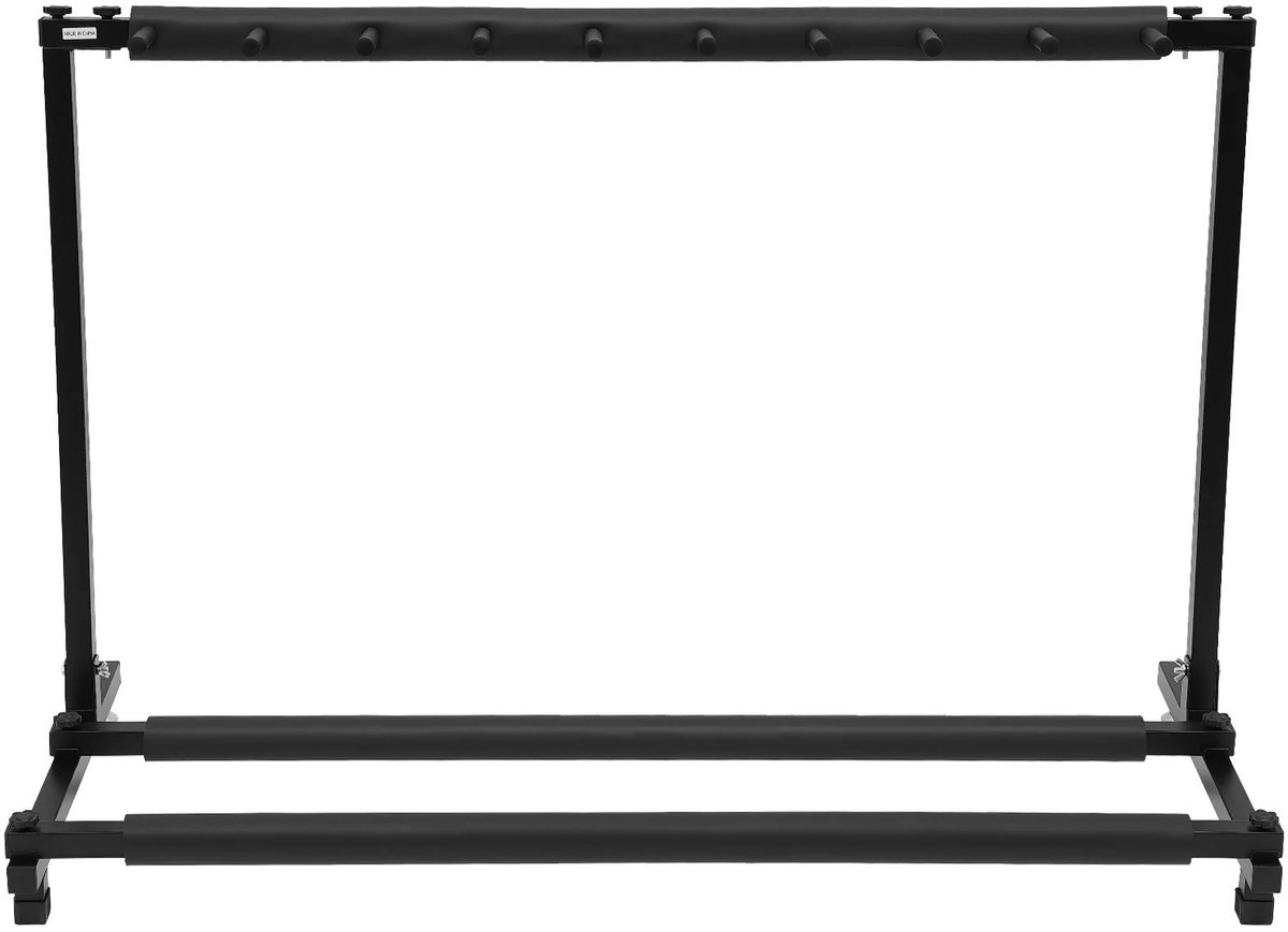 Novendo Goods - Multi gitaarstandaard – Displaystandaard voor 9 gitaren met antislip rubber pads – Stabiele universele houder voor akoestische, elektrische en basgitaren