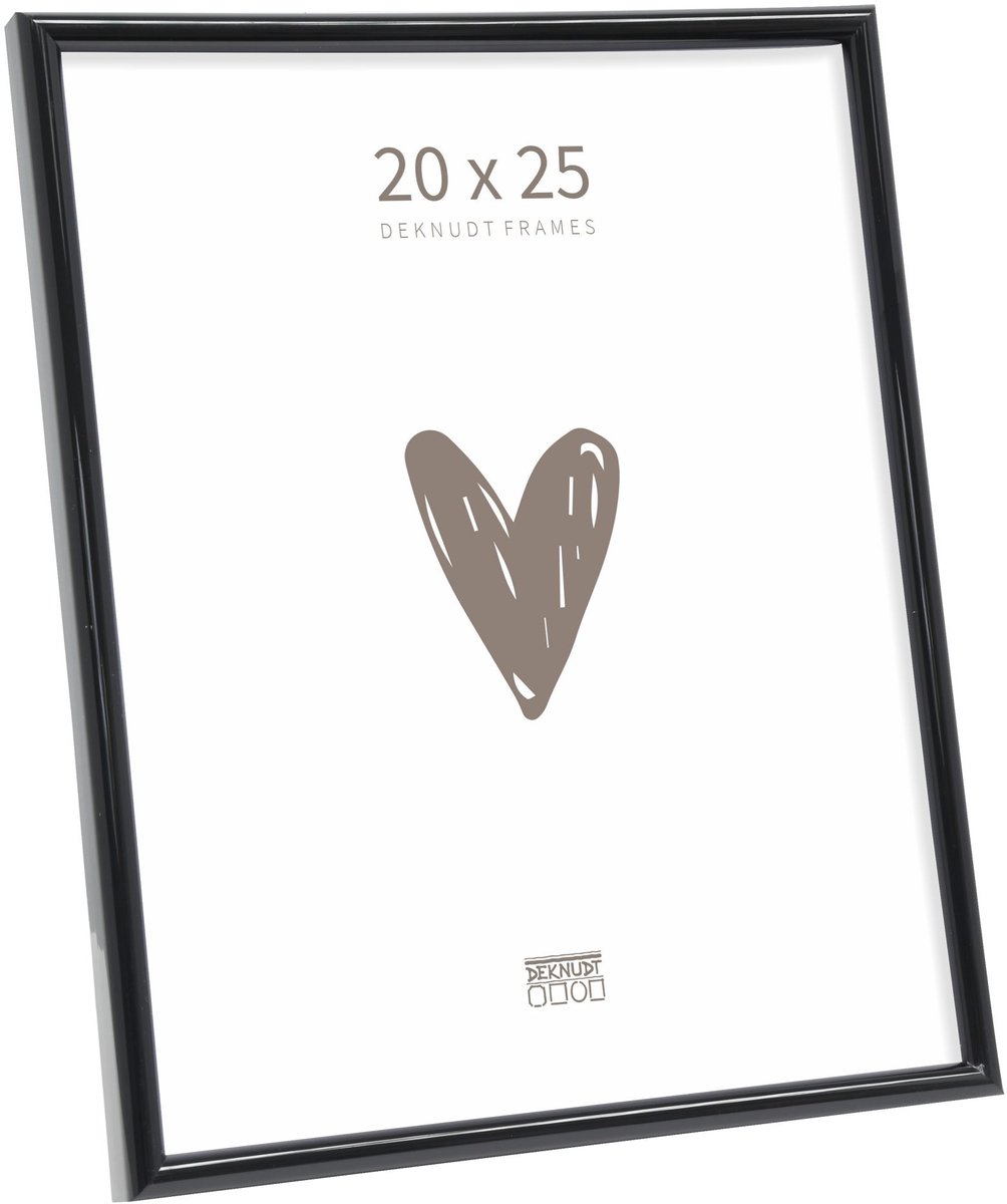 Deknudt Frames fotolijst S011S2 - smal zwart in kunststof - 20x25 cm