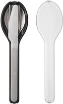 Mepal - Ménagère Ellipse 3 pièces - Couteau, fourchette et cuillère - Acier inoxydable - Noir nordique