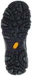 Zwarte buitenzool van een Merrell wandelschoen met grof profiel.