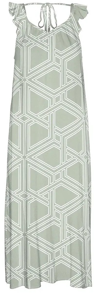 Vero Moda Easy Joy Frill Lange Jurk Zonder Mouwen Groen M Vrouw