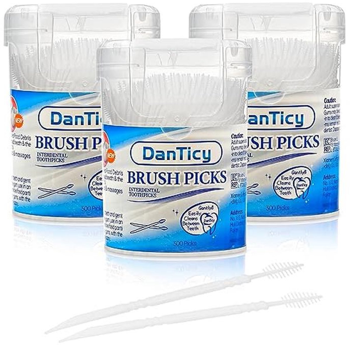 Interdentale Tandenstokers met Zachte Borstels - 900 Stuks (3 Pack)