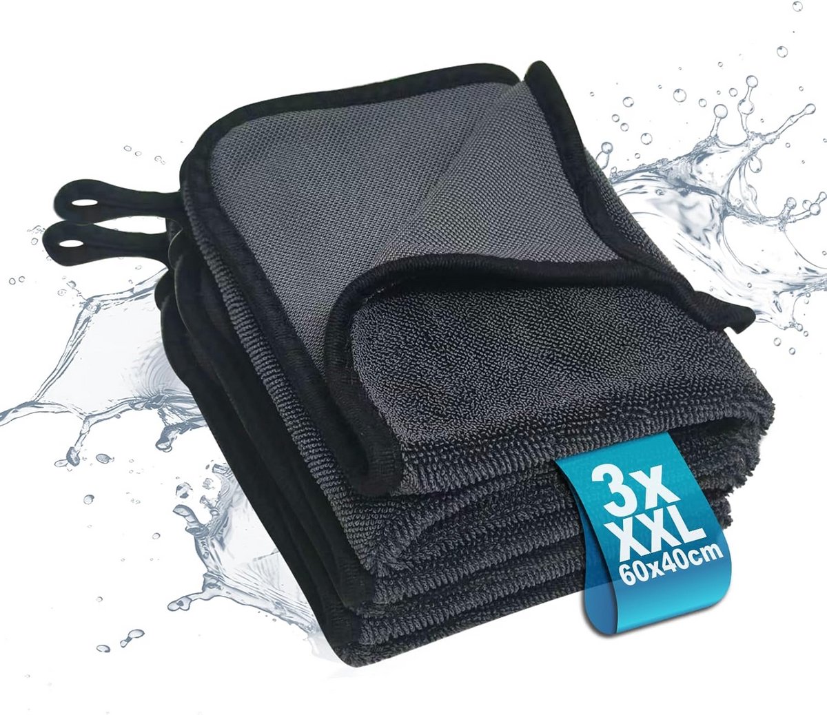 Pack van 3 XXL Microvezeldoeken Voor Snel Droog Wassen en Poetsen