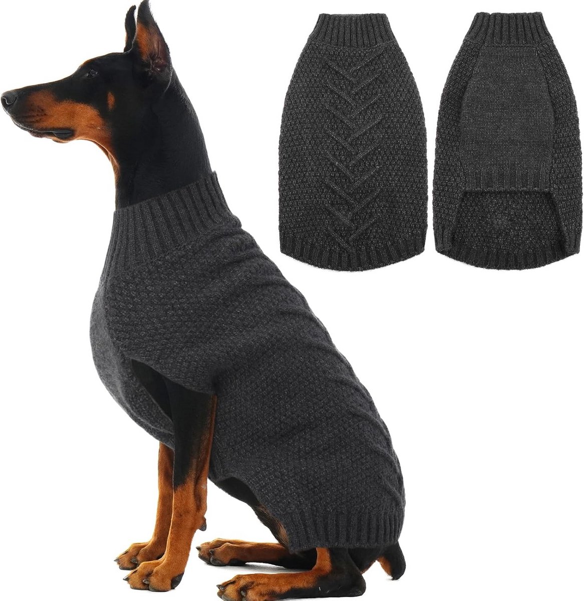 XXL kersttrui voor grote honden - warm gebreid sweatshirt voor extra grote honden