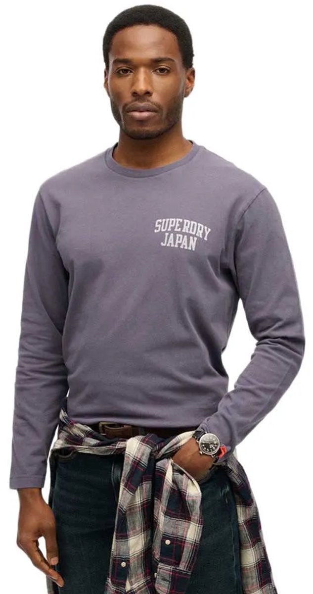 Superdry Athletic Essentials Longsleeve Top Heren Tops Graystone