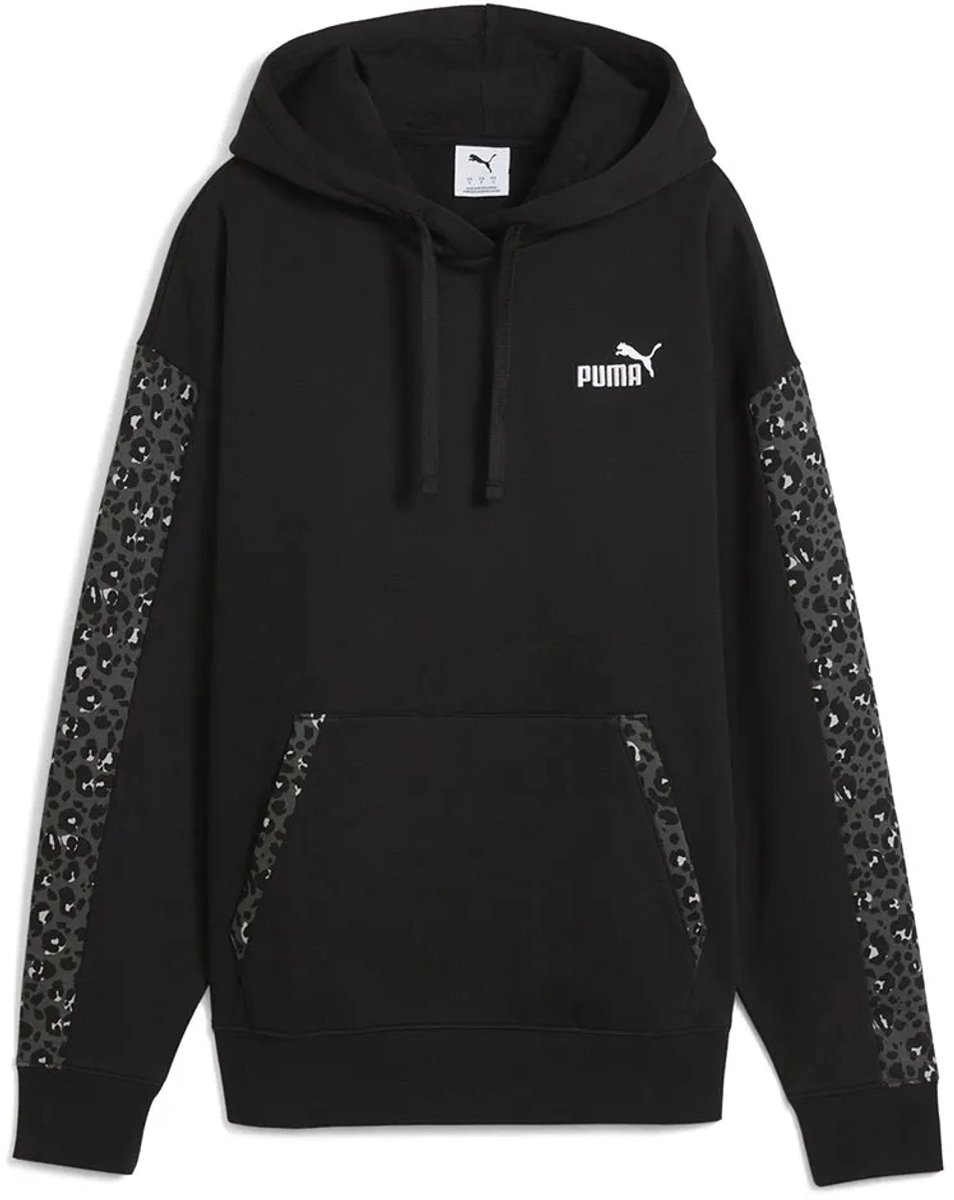 Puma Ess Graphic Animal Comfort Hoodie S Vrouw Zwart