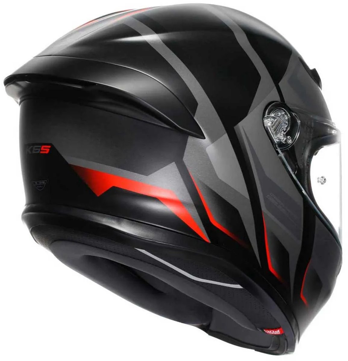 AGV K6 S Karve Matt Black/Grey/Red - Maat L - Integraal helm - Scooter helm - Motorhelm - Zwart - Scooterhelmen mannen en vrouwen. – foto 2