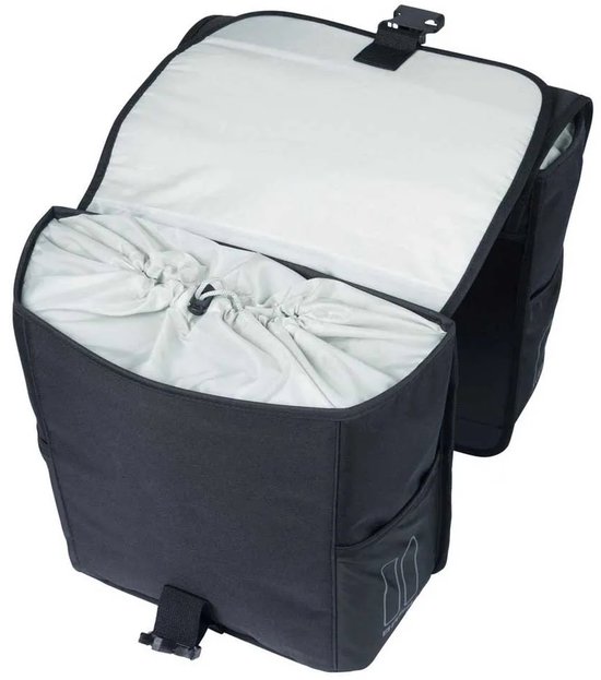 Basil GO dubbele fietstas MIK, 32L, solid black van Basil — afbeelding 4