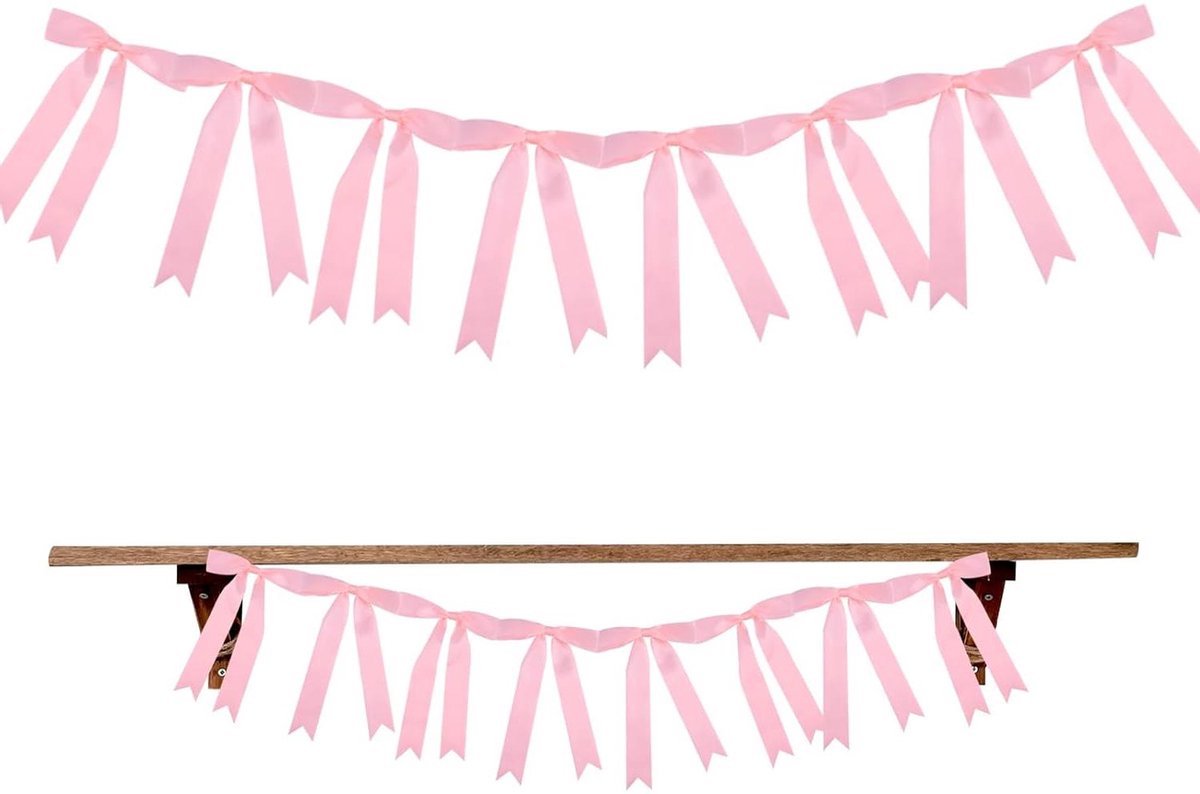 Allecta - Polyester Strikbanner Roze, 2m - Stijlvolle Decoraties voor Verlovingsfeest - Verjaardagsbenodigdheden voor Vrijgezellenfeest
