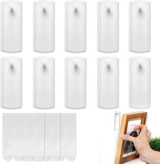 100Stuks Mini Onzichtbare Haken voor Foto Naadloze Muurhangers Sporen Geschikt voor Schilderijen voor Thuisgebruik