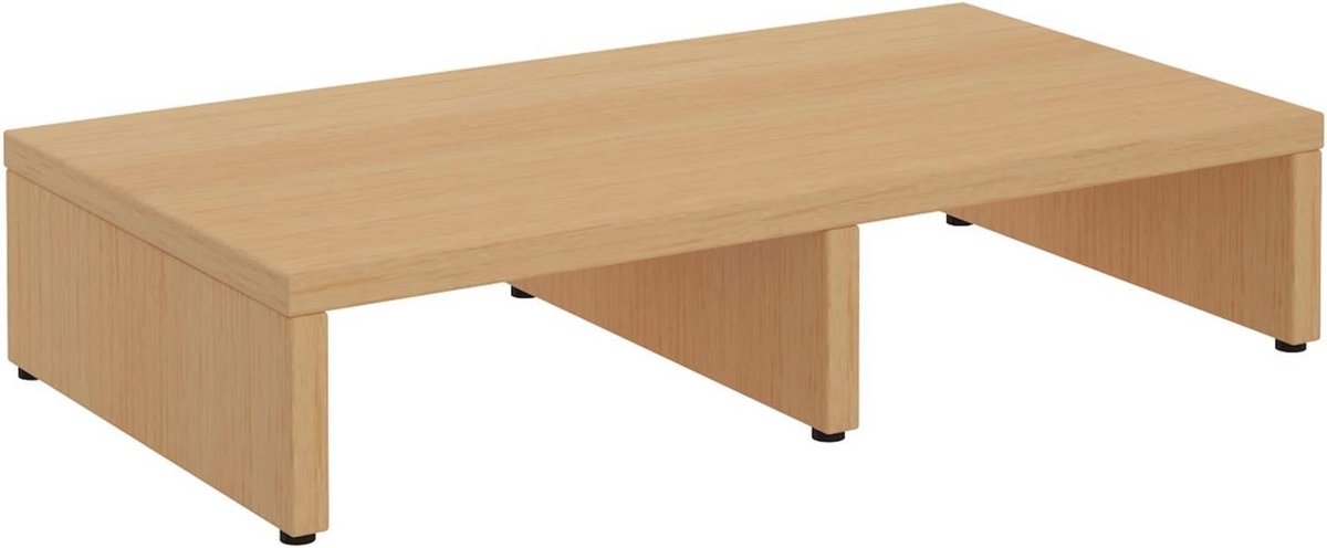 Monitorstandaard voor bureau met verhoging in beukenkleur - 50 x 10 x 27 cm