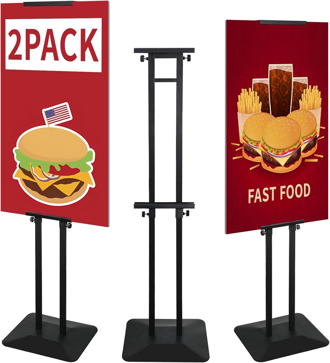 Verstelbare posterhouder voor presentatie - Stand tot 78 inch (2 stuks)