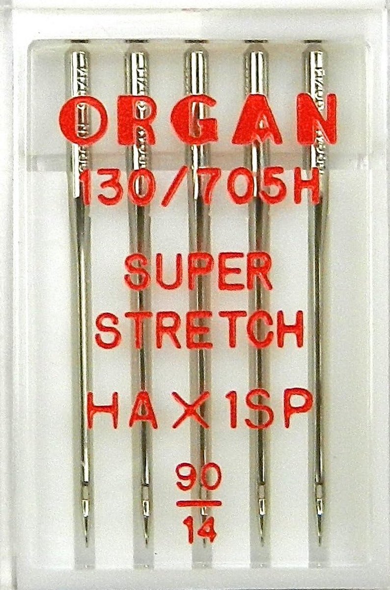 Set van 5 Super Stretch Naaimachine Naalden Maat 90 voor Huishoudmachines
