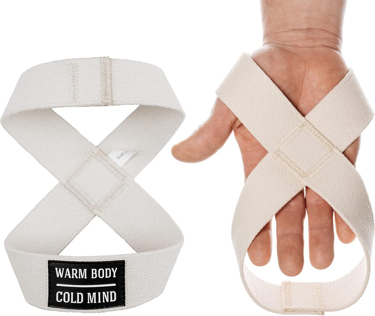 Fitness Figure 8 Banden voor Gewichtheffen - Sterke Polsbanden voor Deadlift, Powerlifting en Crossfit