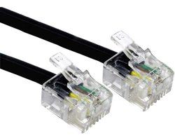 Hoogwaardige ADSL-kabel 30 meter - Vergulde contacten voor breedband internet - Aansluiting op router, modem, microfilter