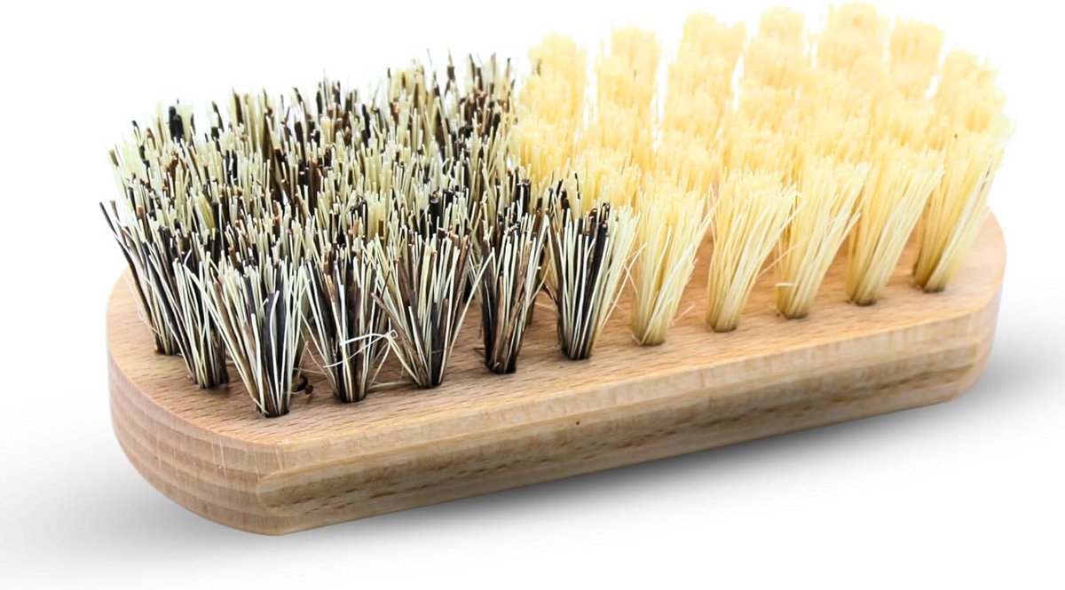 Houten Groenteborstel voor Aardappels, Champignons en Fruit - Ergonomische Afwasborstel