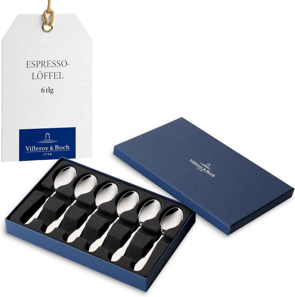 Set van 6 Espressolepels / Mokkalepels - Hoogwaardig Roestvrij Staal