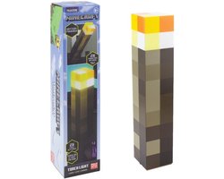 Minecraft Torch Light – Officieel Gelicentieerd, 2 Lichtmodi, Wand‑ of Vrijstaand Gebruik, Batterijgevoede Lamp voor Minecraft Fans- Paladone