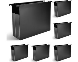 6 stuks uitbreidbare hangende bestandsmappen A4 - 10 zakken met beweegbare verdelers - PP-plastic - voor belastingaangiften en contracten