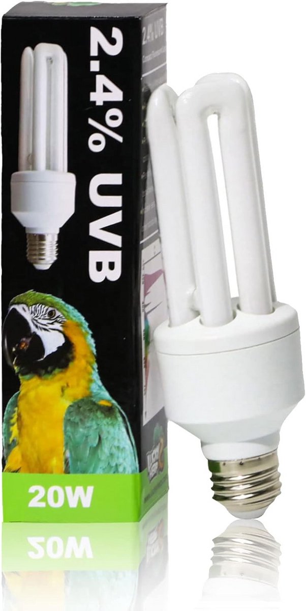 UVB UVA Vogellamp 20W - Essentiële Zonlichtvervanging voor Kooi- & Volièrevogels