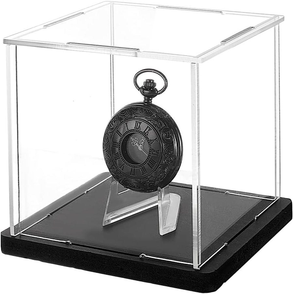 Allecta - Acryl Vitrinekast voor Souvenirs en Collectables - Display Case Box met Display Houder - Munten, Medailles, Horloge, Kampioenschapsringen, Fossielen