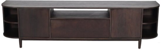 Tv meubel Milla mangohout 210x44x55cm - Bruin - Japandi