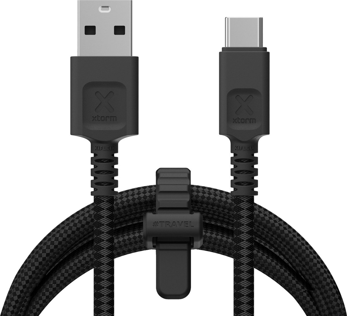 Xtorm Next Gen USB-C naar USB-A kabel - Extra stevige USB-A kabels - 1,5 Meter - Snellader - Oplader - Oplaadkabel geschikt voor iPhone/Apple/Samsung - Zwart