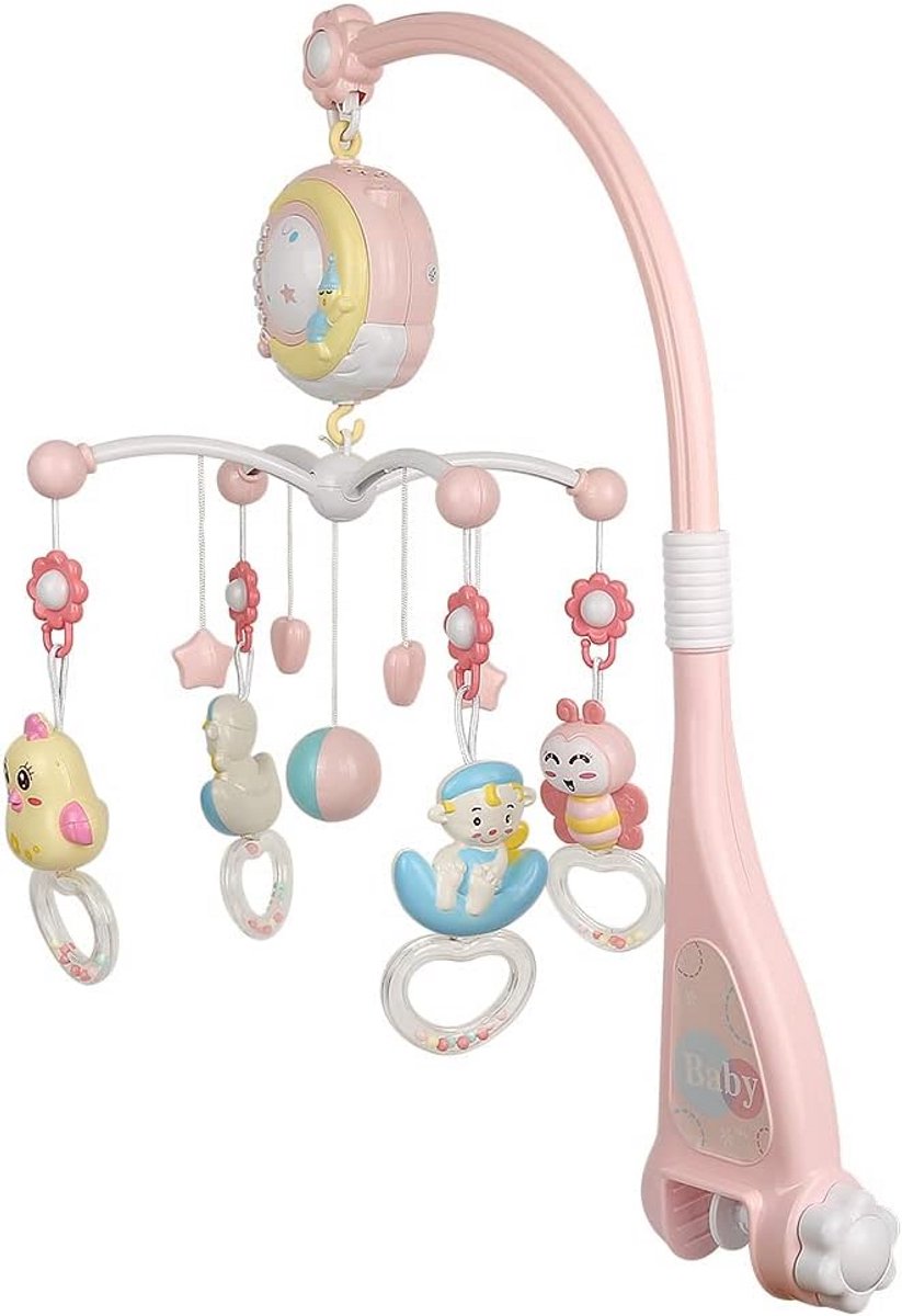 Mobiel babybed met muziekspeelgoed en nachtlampje voor pasgeborenen