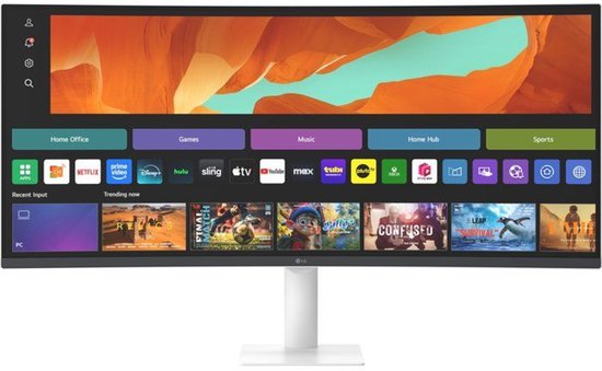 LG 34 inch UltraWide Monitor 34U601SA-W Quad HD Smart WebOS Apple AirPlay Google Cast