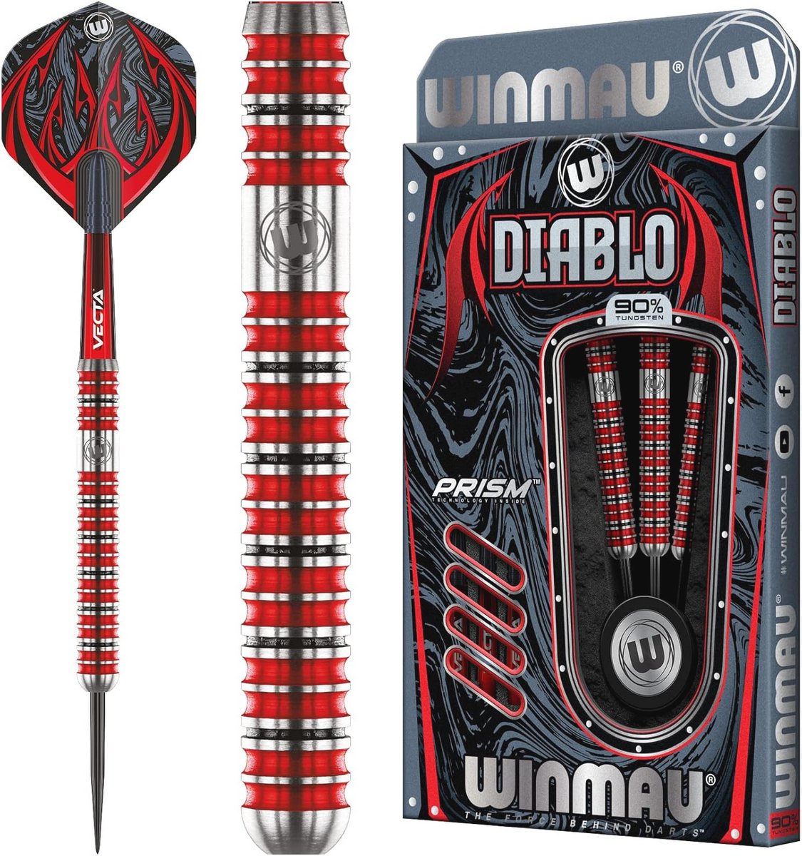 Professionele Steeltip Tungsten Darts Set 22g met Flights en Stems