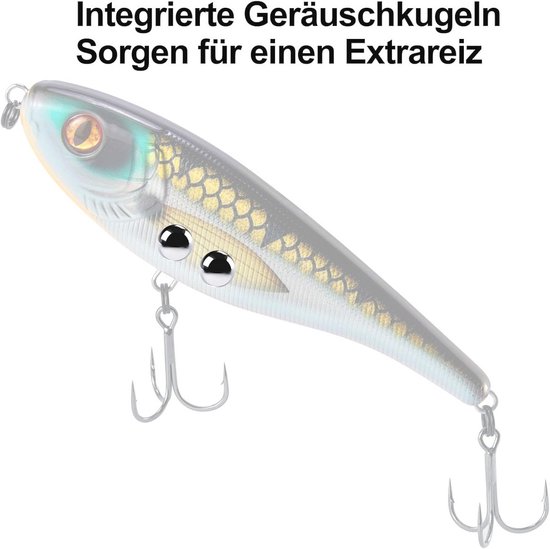 Jerkbait Wobbler voor Snoek - 155 mm/76 g - Langzaam Zinkend Kunstaas - Grote Kleurenkeuze van Merkloos — afbeelding 4
