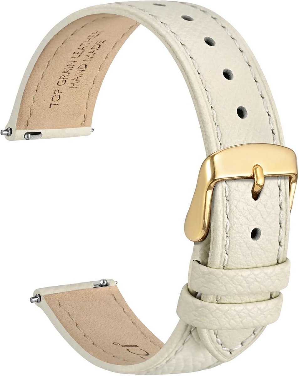 Elegant Horlogebandje van Hoogwaardig Nerfleer met Snelsluiting