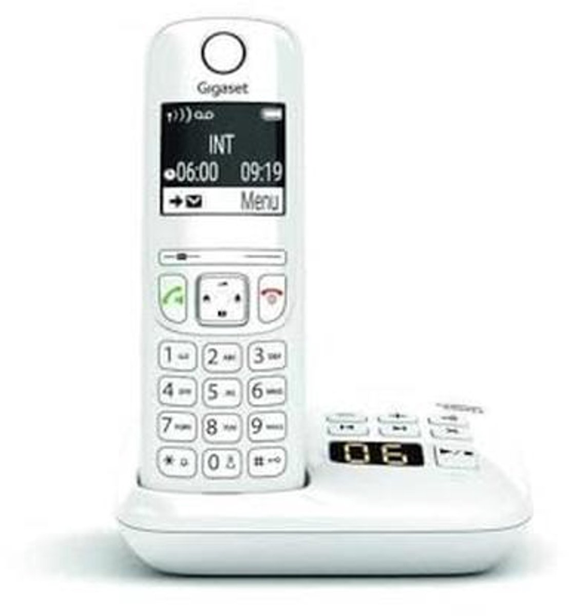 Draadloze DECT telefoon met antwoordapparaat en grote display