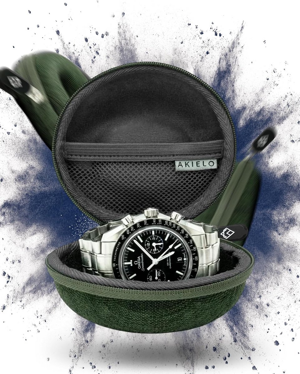 Reishorlogekast - Draagbare Horloge Bescherming met Microvezeldoek en Luxe Geschenkdoos - Voor Heren en Dames Horloges tot 54mm