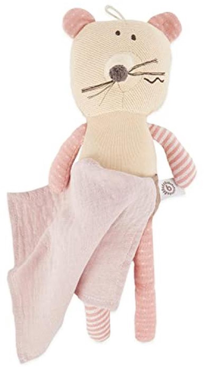 Bieco Muis Knuffel Met Knuffeldoekje | 30 cm | Gehaakt Baby Knuffeldier | Zacht en Gehaakte Dier