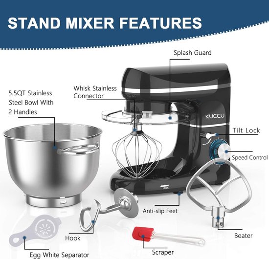 Krachtige Blender 660 W met 6 Snelheden en Roestvrijstalen Kom — afbeelding 5