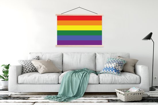 Affiche scolaire - Rainbow Flag - Pride Flag - Love - 120x80 cm - Lattes vierges