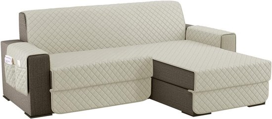 Ystyle Waterdichte Bankhoes Hoekbank 3 Zits(L-Vorm 255cm), Omkeerbaar Rechter/Linker Universele Peninsula Sofa Cover L Shape, met Armleuningen, Bankovertrek Tegen Dierenharen, Donkergroen