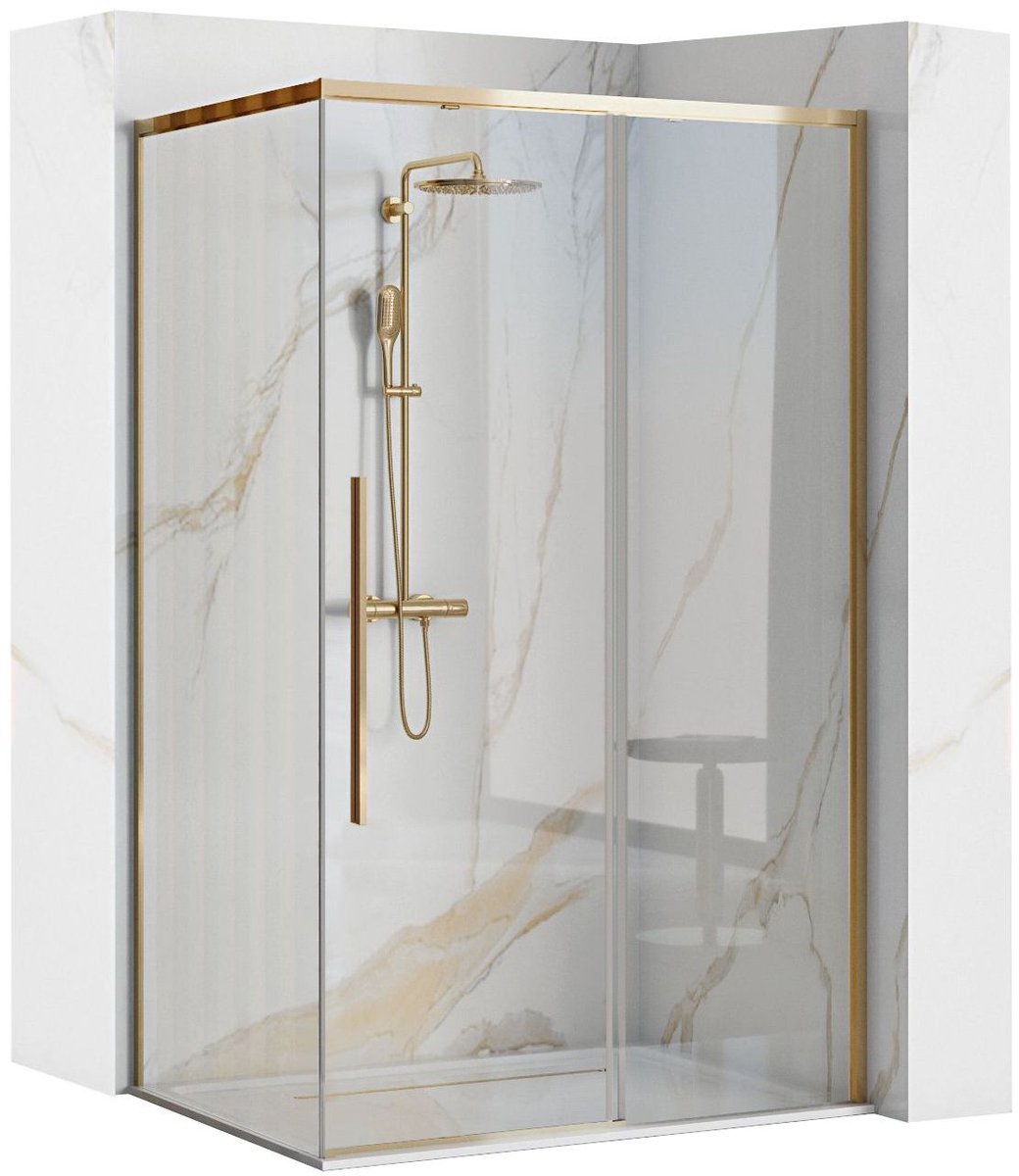 Rea Solar - Douchecabine - Gouden - 80X100 Rechthoek - 80X98,5X195Cm