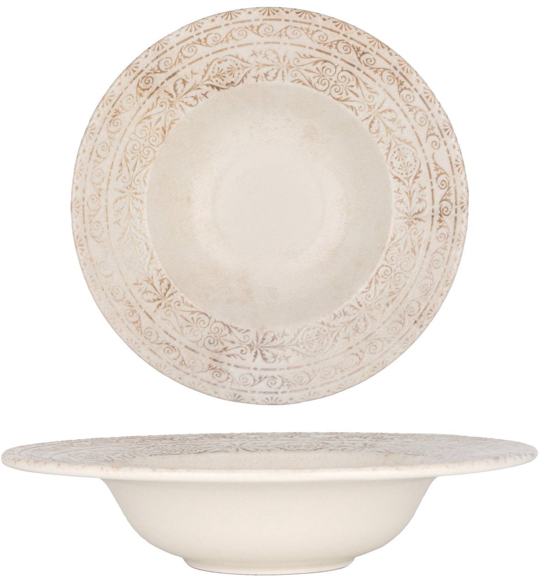 By Bone Pastabord - Antico - Porselein - 25 cm (400cc) - set van 2