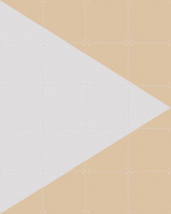 IXXI Color blocking - Gris Beige, Allon Dery - 80 x 100 cm - Support d'accrochage gratuit - Grande Décoration murale et posters - Graphisme, Abstrait,