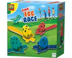 SES - Dino eierloop - set met 4 eieren, 4 dino lepels en ...