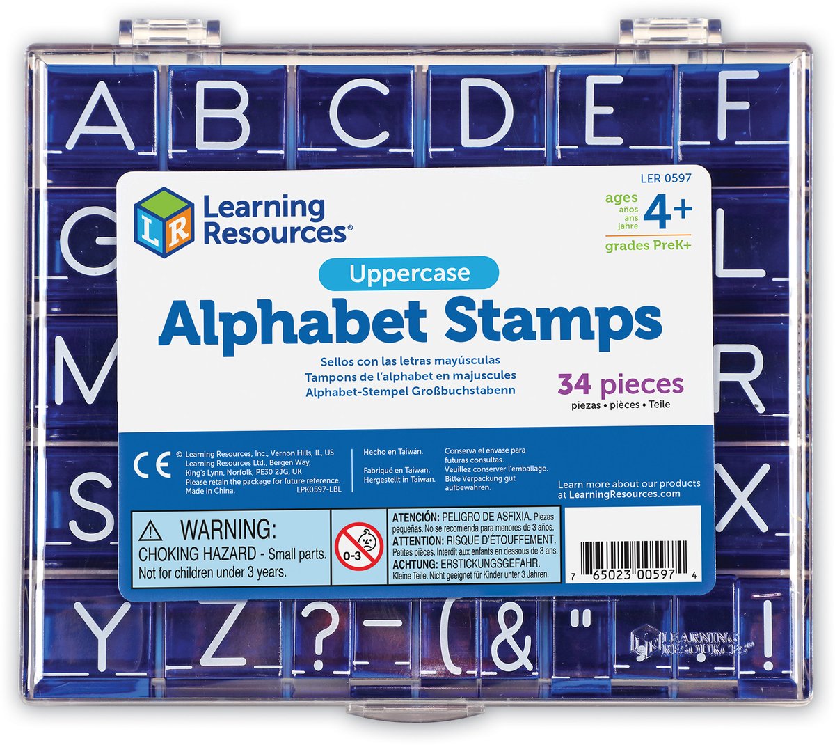 Alfabet stempels: HOOFDLETTERS en leestekens (34 stuks)