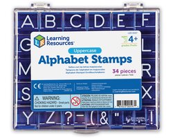 Alfabet stempels: HOOFDLETTERS en leestekens (34 stuks)